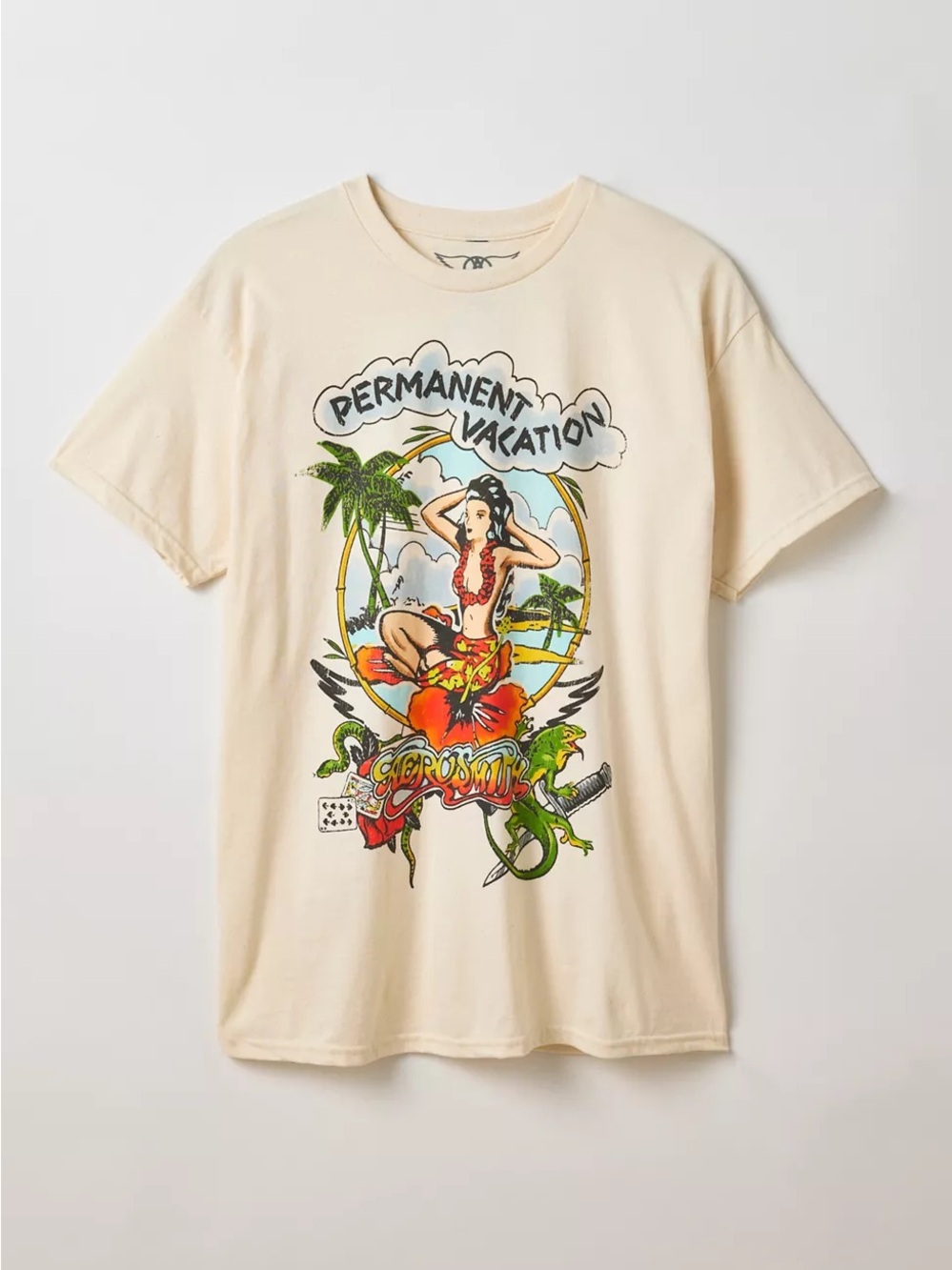 NWOT Urban Outfitters Aerosmith Permanent Vacation Graphic Tee Size XL